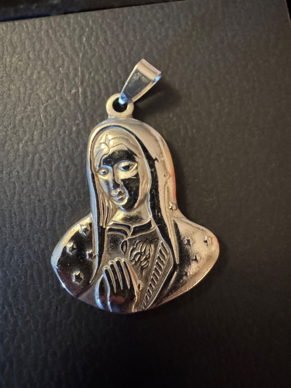 Our Lady of Guadalupe Necklace Stainless Steel Large - Picture 2 of 9